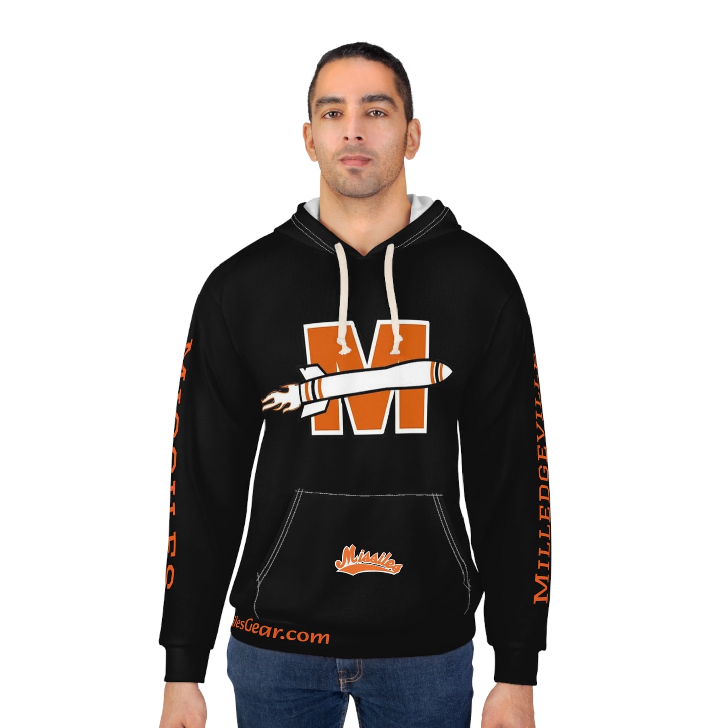 The Missiles Big M Unisex Pullover Hoodie (AOP)