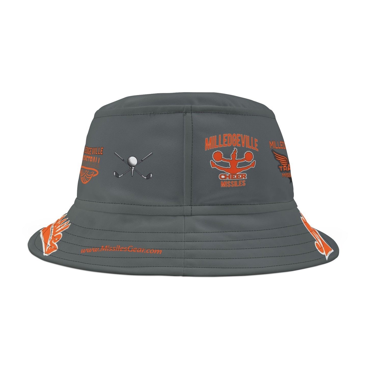 Missiles Nation Dark Grey Bucket Hat (AOP)