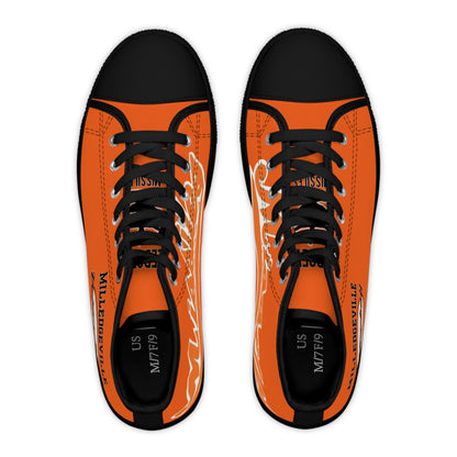 Missiles - Volleyball Orange Women's High Top Sneakers