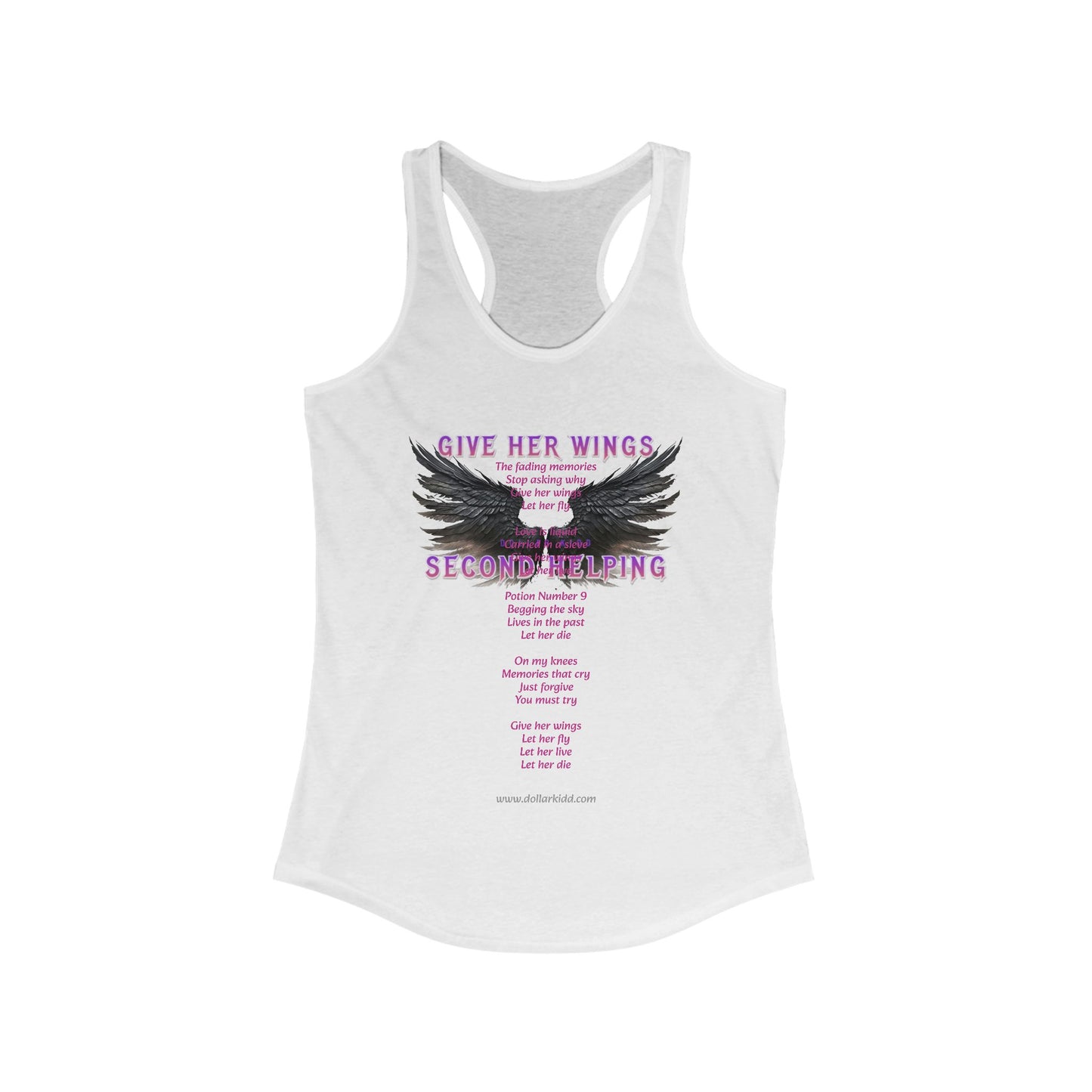 DK - SH - Give Her Wings Women's Ideal Racerback Tank