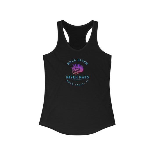 River Ratz - Rock Falls Cowboy Skull Women's Ideal Racerback Tank