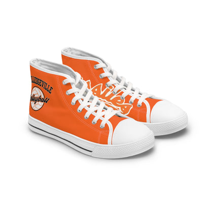 Missiles - Volleyball Orange Women's High Top Sneakers