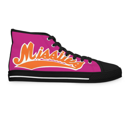 Missiles - Volleyball Pink! Women's High Top Sneakers