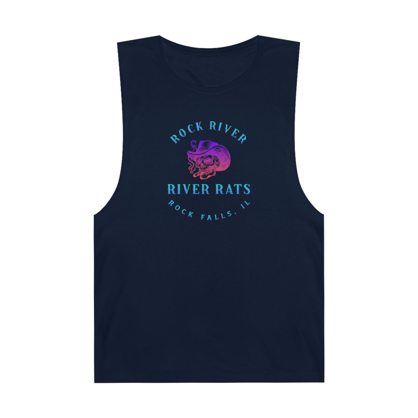 River Ratz - Rock Falls Cowboy Skull Unisex Barnard Tank