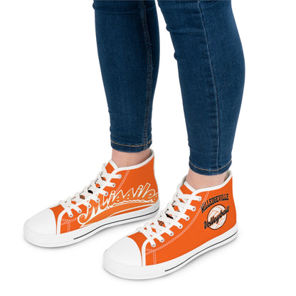 Missiles - Volleyball Orange Women's High Top Sneakers