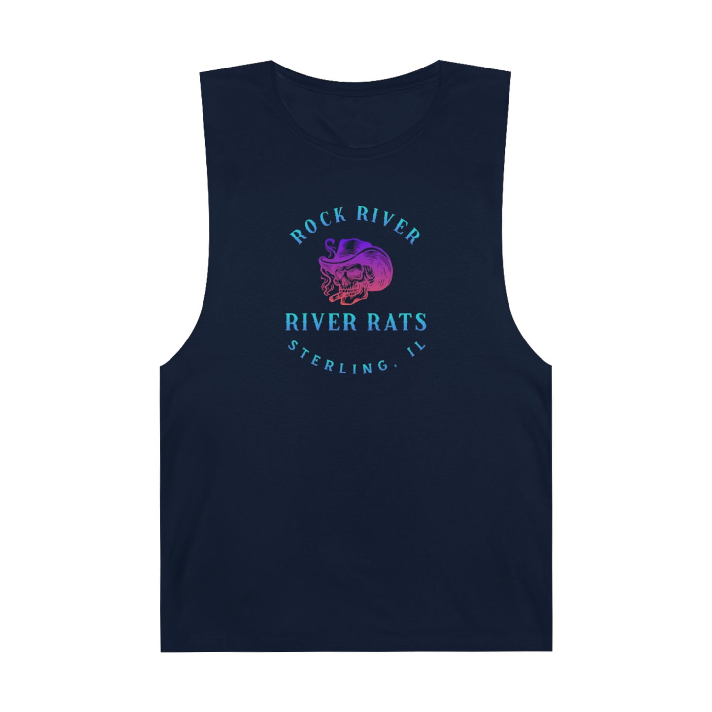 River Ratz - Sterling Cowboy Skull Unisex Barnard Tank