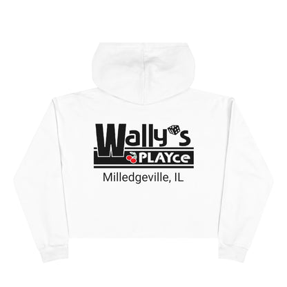 Wally's It's the PLAYce to be! Women's Crop Hoodie