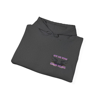 DK - SH - Give Her Wings Unisex Heavy Blend™ Hooded Sweatshirt