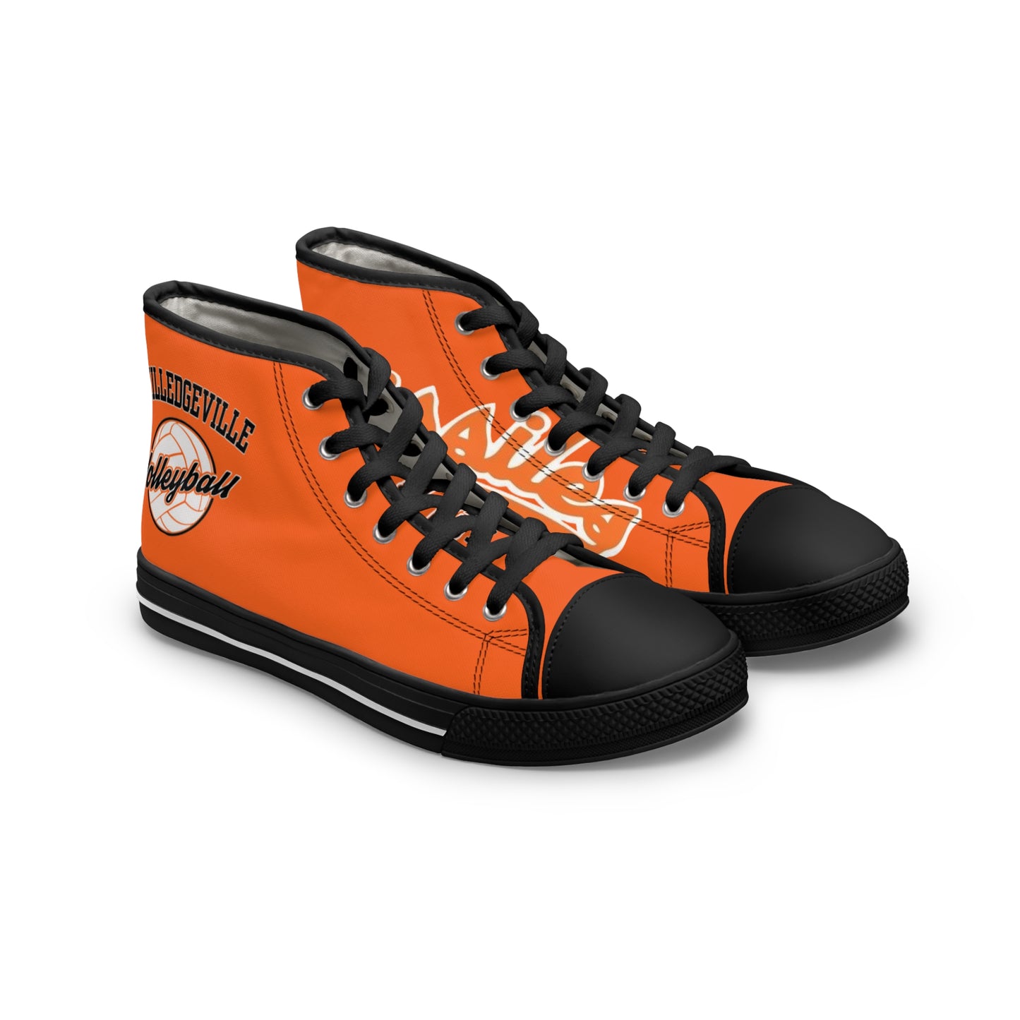 Missiles - Volleyball Orange Women's High Top Sneakers