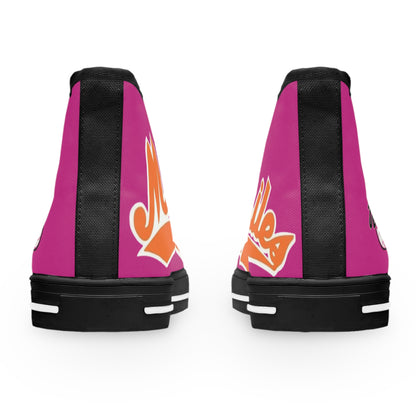 Missiles - Volleyball Pink! Women's High Top Sneakers