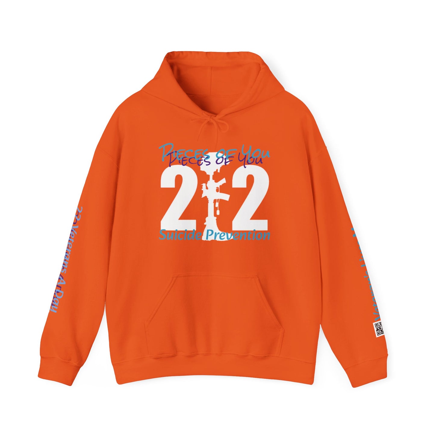 Awareness - Suicide Prevention - 22 Veteran's A Day Unisex Heavy Blend™ Hooded Sweatshirt