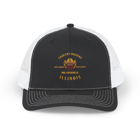 Country Cruzerz - Milledgeville Cowboy Skull Snapback Trucker Cap