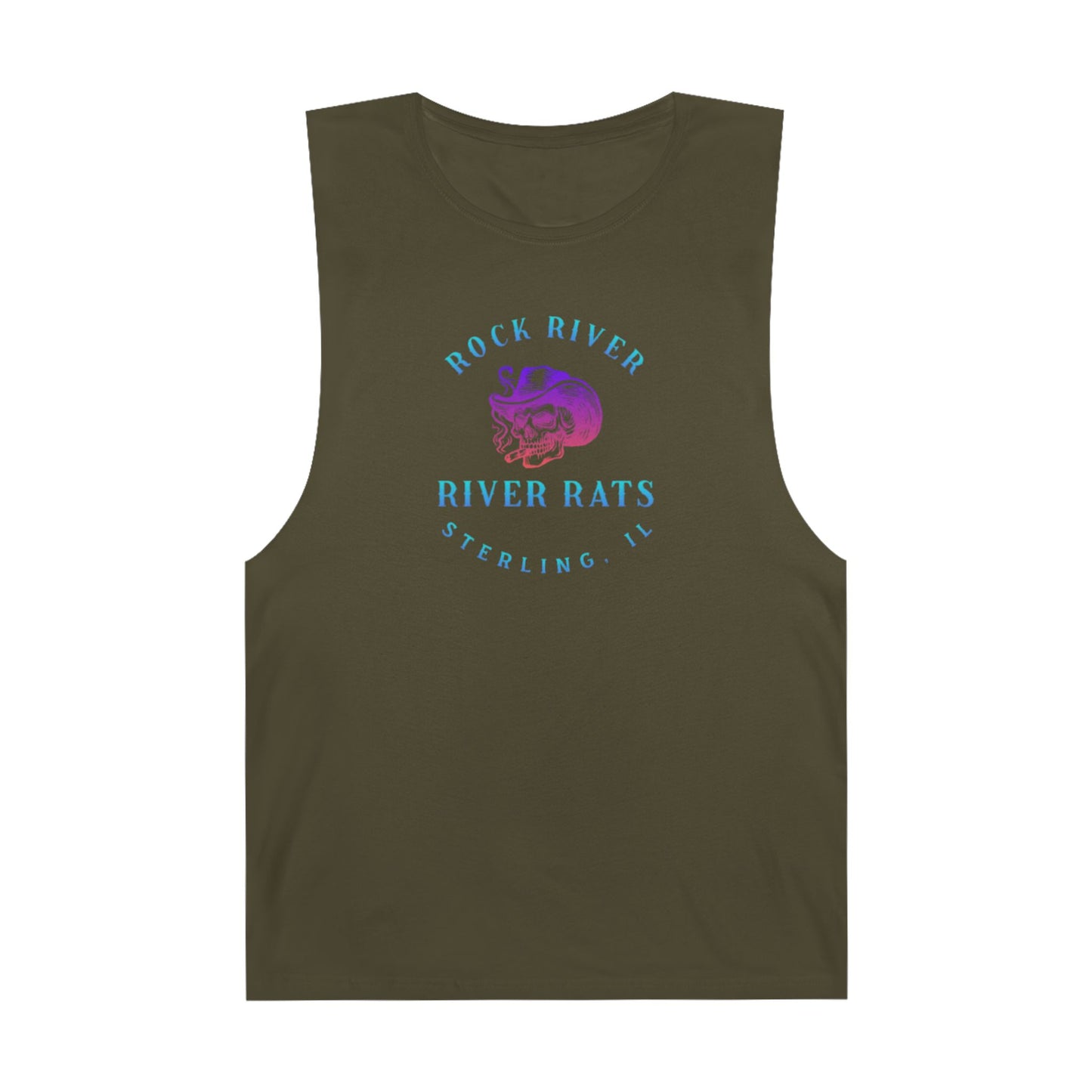 River Ratz - Sterling Cowboy Skull Unisex Barnard Tank