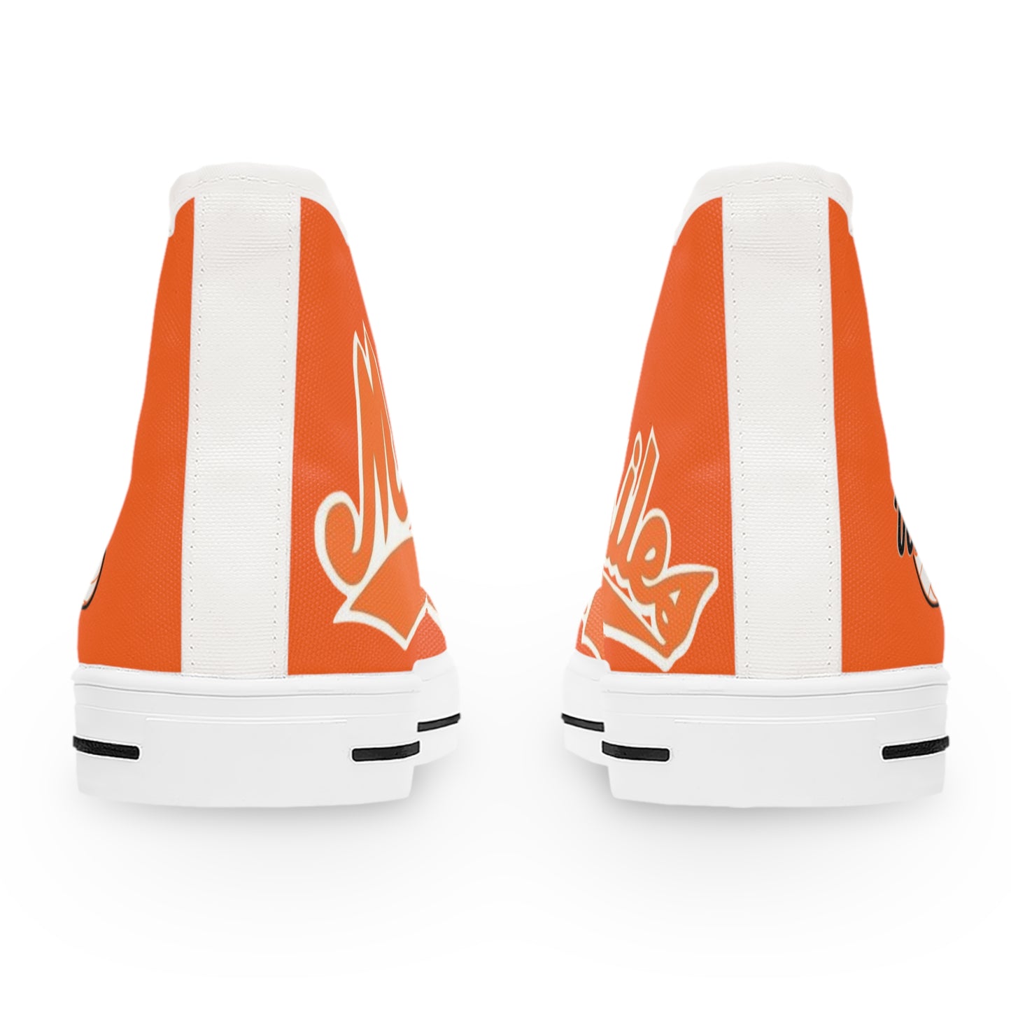 Missiles - Volleyball Orange Women's High Top Sneakers