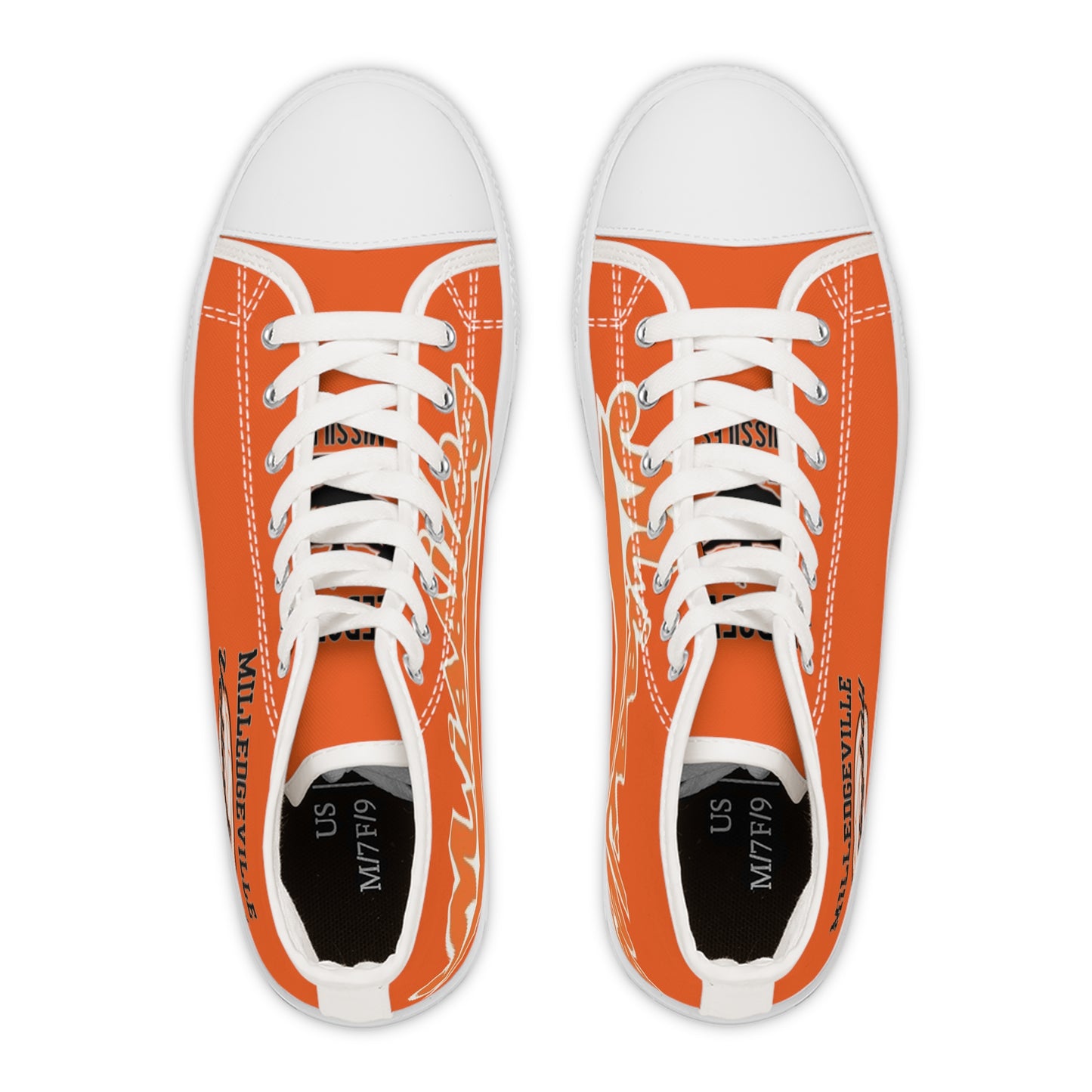 Missiles - Volleyball Orange Women's High Top Sneakers