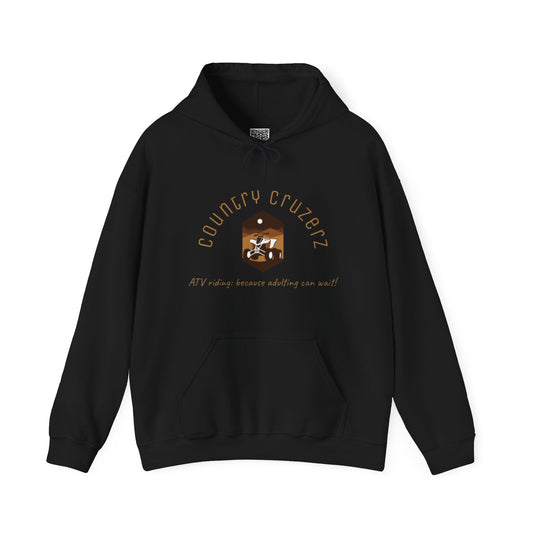 Country Cruzerz - adulting can wait! Unisex Heavy Blend™ Hooded Sweatshirt