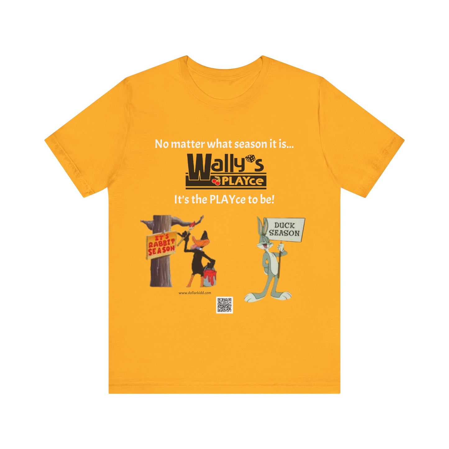 Wally's PLAYce -Daffy & Bugs- Hunting Unisex Jersey Short Sleeve Tee