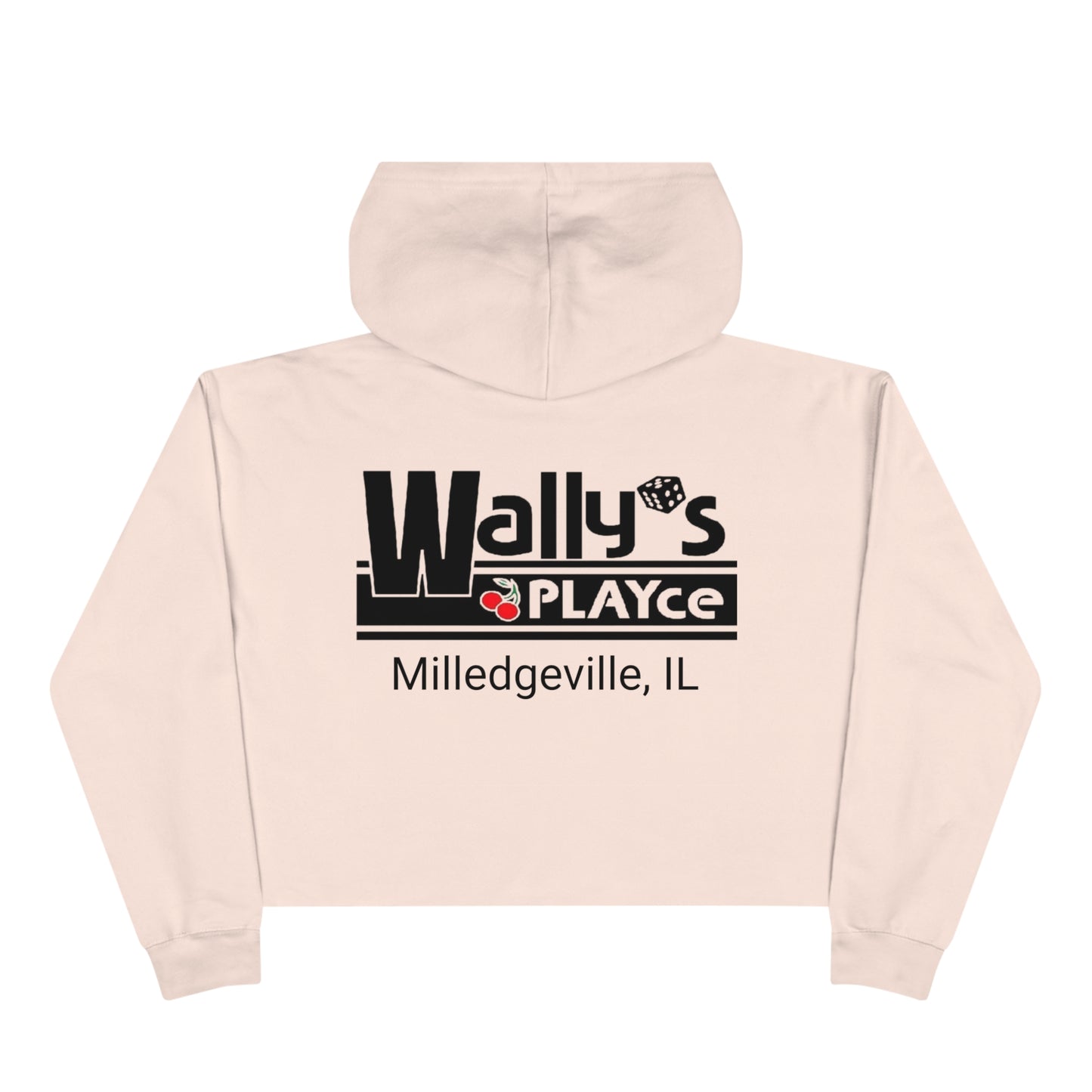 Wally's It's the PLAYce to be! Women's Crop Hoodie