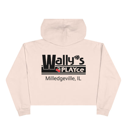 Wally's It's the PLAYce to be! Women's Crop Hoodie