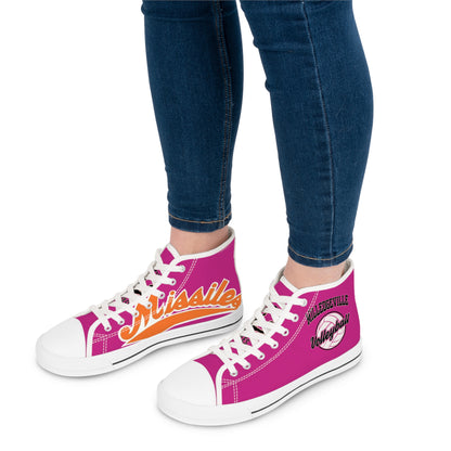 Missiles - Volleyball Pink! Women's High Top Sneakers