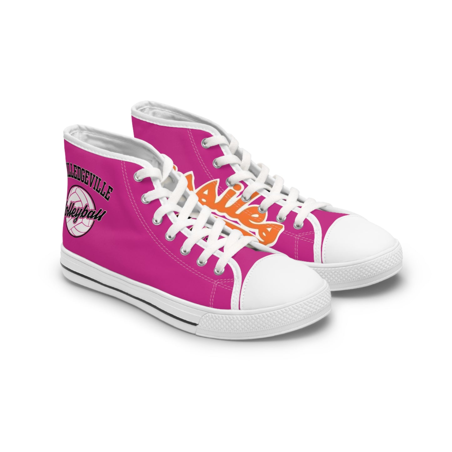 Missiles - Volleyball Pink! Women's High Top Sneakers