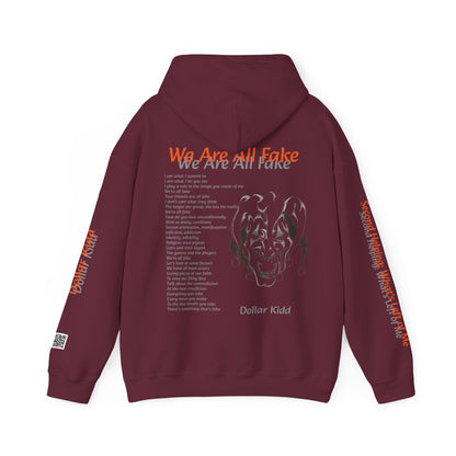 Dollar Kidd - We Are All Fake - Dark Colors Unisex Heavy Blend™ Hooded Sweatshirt