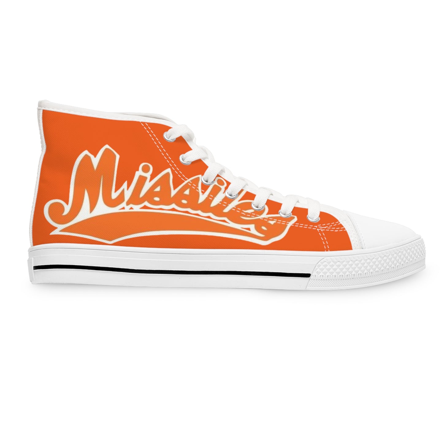 Missiles - Volleyball Orange Women's High Top Sneakers