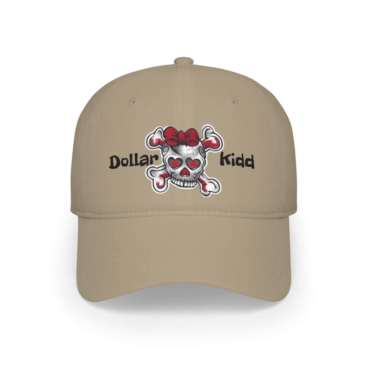 Dollar Kidd Skull & Bow Low Profile Baseball Cap