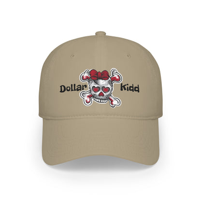 Dollar Kidd Skull & Bow Low Profile Baseball Cap